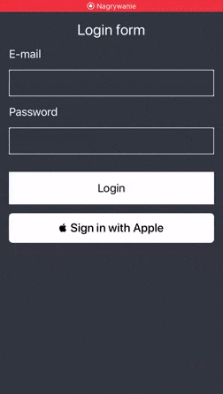 Implemented Sign In with Apple