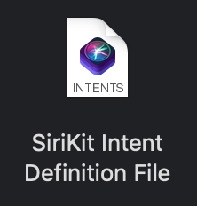 SiriKit Intent Definition File icon