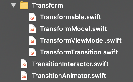 Transition in Swift