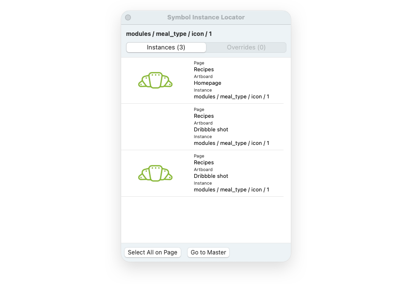 Symbols Instance Locator